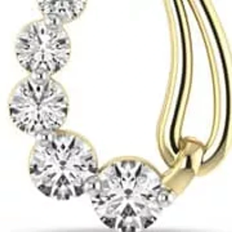 1/2 Cttw Natural Diamond Teardrop Shape Pendant Necklace with 18" Cable Chain in 10K Yellow Gold