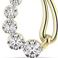 1/2 Cttw Natural Diamond Teardrop Shape Pendant Necklace with 18" Cable Chain in 10K Yellow Gold