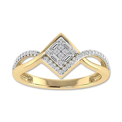 0.22 Ct.tw Natural Diamond Women's Fashion Ring in 10K Yellow Gold