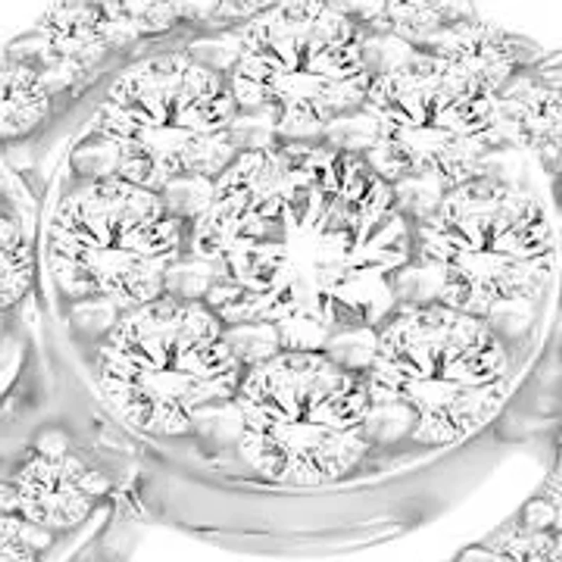 1/2 Ct.tw Natural Diamond Womens Wedding Fashion Ring in 10K White Gold