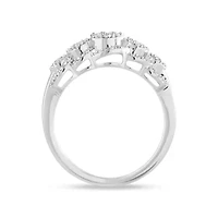 1/2 Ct.tw Natural Diamond Womens Wedding Fashion Ring in 10K White Gold