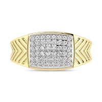 1/2 Ct.tw Natural Diamond Mens Wedding Band Ring in 10K Yellow Gold