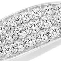 0.15 Ct.tw Natural Diamond Womens Wave Style Fashion Ring in 10K White Gold