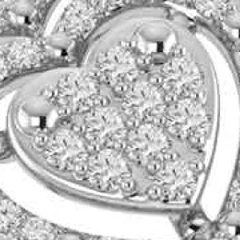 1/3 ct. tw. Natural Diamond Heart Shape Ring in 925 Sterling Silver