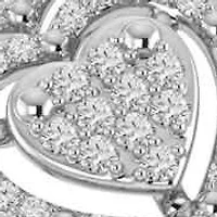 1/3 ct. tw. Natural Diamond Heart Shape Ring in 925 Sterling Silver