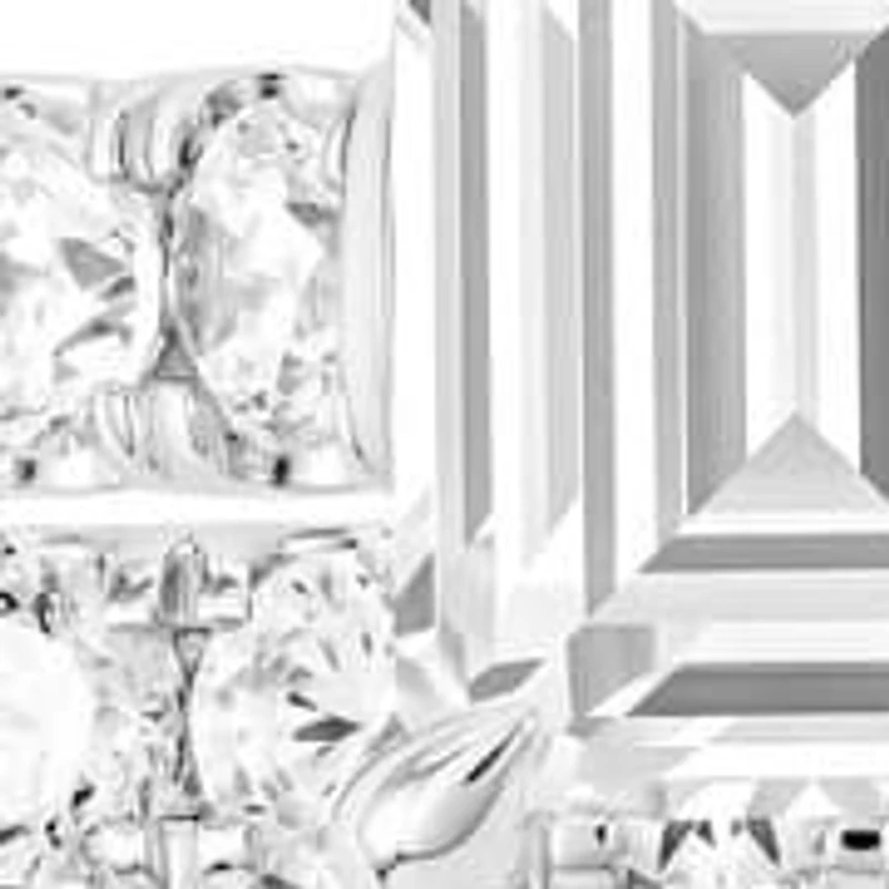 Lab Created 2.00 Cttw Emerald Cut Lab-Grown Diamond Bridal Ring Set for Women in 14K White Gold, Size 7