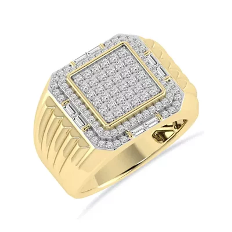 1.00 Ct.tw Natural Diamond Wedding Ring in 10K Yellow Gold