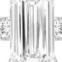 Lab Created 1.35 Cttw Emerald Cut Lab-Grown Diamond Wedding Ring in 14K White Gold, Size 7