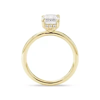 Lab Created 2.08 Cttw Emerald Cut Lab-Grown Diamond Engagement Ring for Women in 14K Yellow Gold, Size 6.5