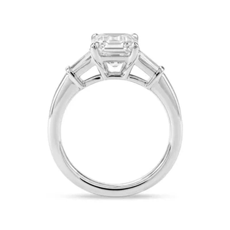 Lab Created 2.60 Cttw Radiant & Baguette Cut Lab-Grown Diamond Wedding Ring in 14K White Gold, Size 6.5