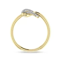 1/7 Cttw Natural Diamond Simple Dainty Band in 925 Silver Yellow Plated Size- 7