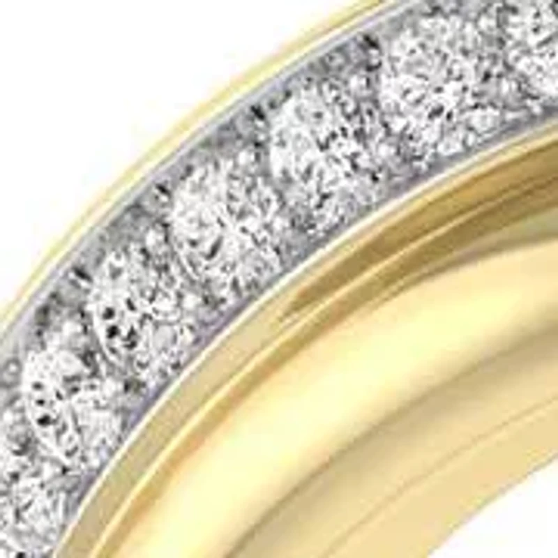 0.15 Ct.tw Natural Diamond Love Knot Ring for Womens in 925 Silver Yellow Plated Size US - 7