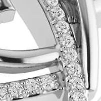 0.090 Ct.tw Natural Diamond Double Heart Shape Ring in 925 Sterling Silver