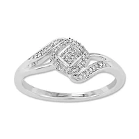 1/10 Ct.tw Natural Diamond Fashion Ring in 925 Sterling Silver
