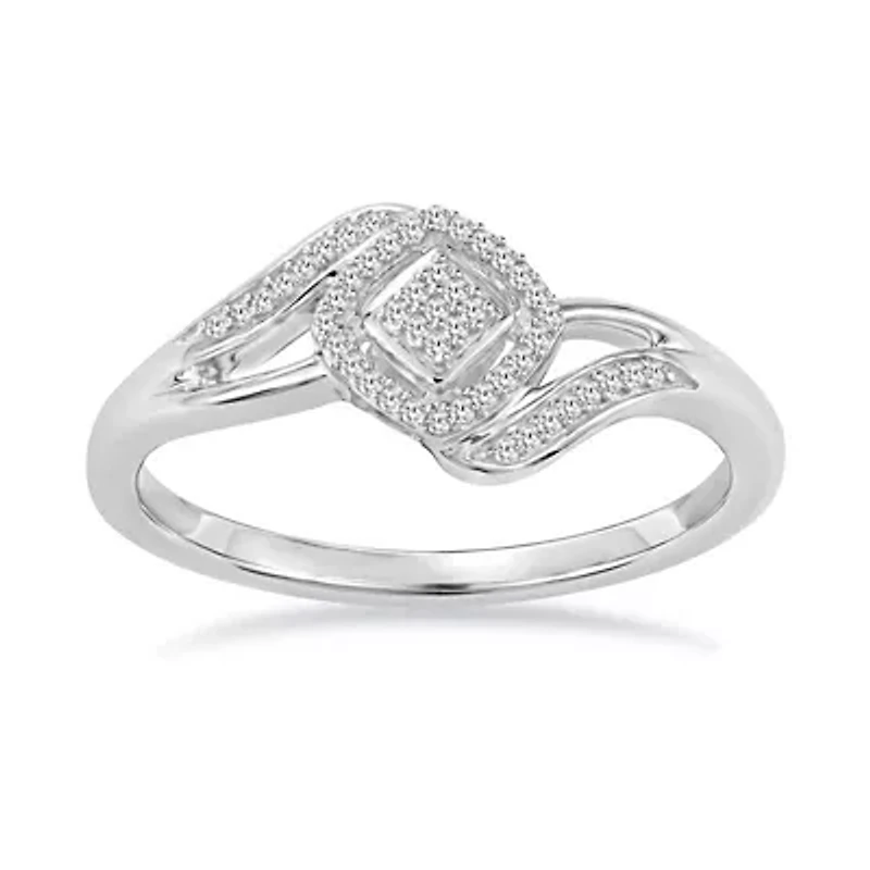 1/10 Ct.tw Natural Diamond Fashion Ring in 925 Sterling Silver