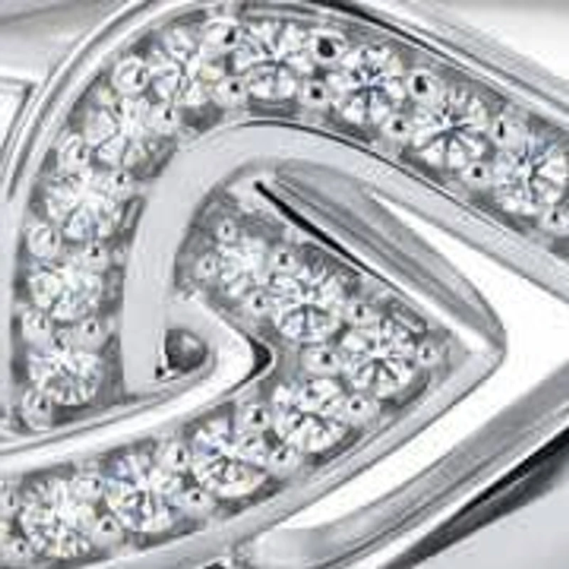 0.12 Ct.tw Round Cut Natural Diamond Fashion Ring in 925 Sterling Silver