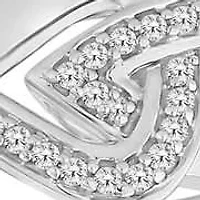 0.12 Ct.tw Round Cut Natural Diamond Fashion Ring in 925 Sterling Silver