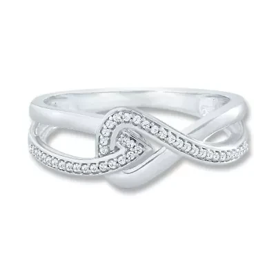 0.12 Ct.tw Round Cut Natural Diamond Fashion Ring in 925 Sterling Silver
