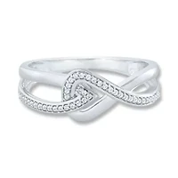 0.12 Ct.tw Round Cut Natural Diamond Fashion Ring in 925 Sterling Silver