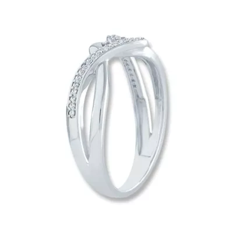 0.12 Ct.tw Round Cut Natural Diamond Fashion Ring in 925 Sterling Silver