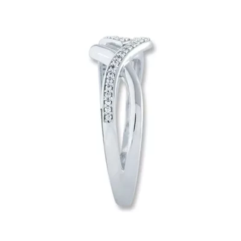 0.12 Ct.tw Round Cut Natural Diamond Fashion Ring in 925 Sterling Silver