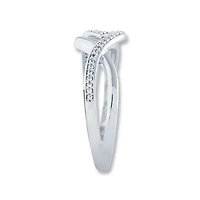 0.12 Ct.tw Round Cut Natural Diamond Fashion Ring in 925 Sterling Silver