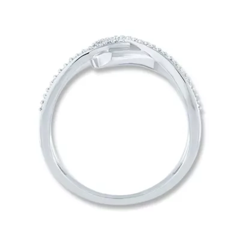 0.12 Ct.tw Round Cut Natural Diamond Fashion Ring in 925 Sterling Silver