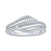 1/4 Ct.tw Natural Diamond Ring in 925 Sterling Silver