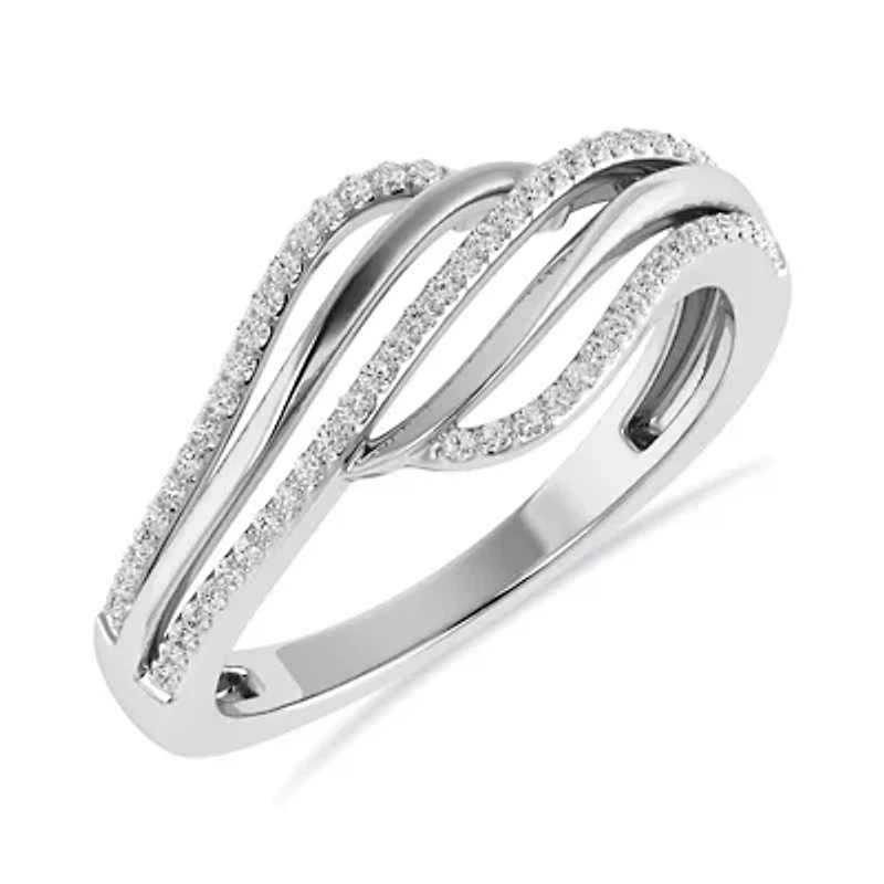 1/4 Ct.tw Natural Diamond Ring in 925 Sterling Silver