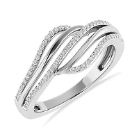 1/4 Ct.tw Natural Diamond Ring in 925 Sterling Silver