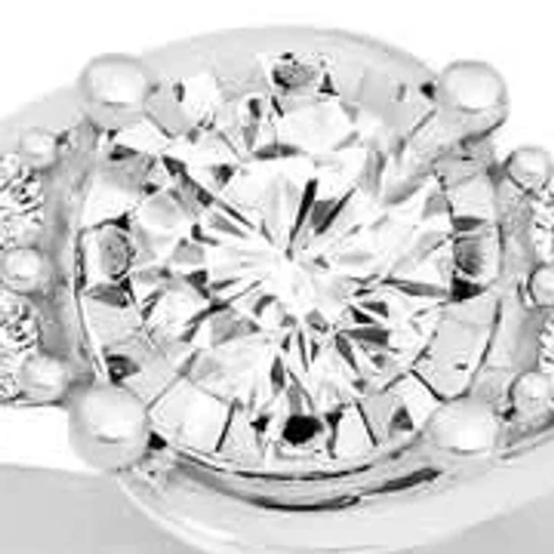 1/3 Ct.tw Natural Diamond Women's Enagagement Fashion Ring in 10K White Gold