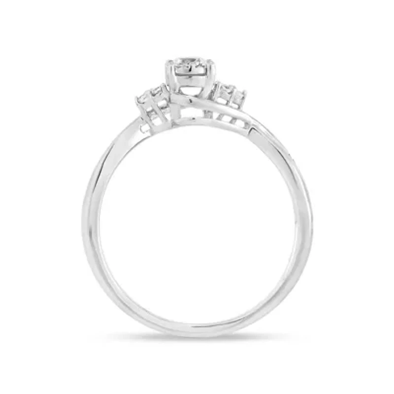1/3 Ct.tw Natural Diamond Women's Enagagement Fashion Ring in 10K White Gold