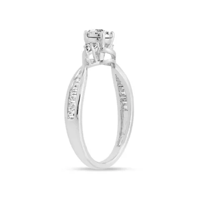 1/3 Ct.tw Natural Diamond Women's Enagagement Fashion Ring in 10K White Gold