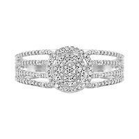 0.08 Ct.tw Natural Diamond Fashion Wedding Ring in 925 Sterling Silver