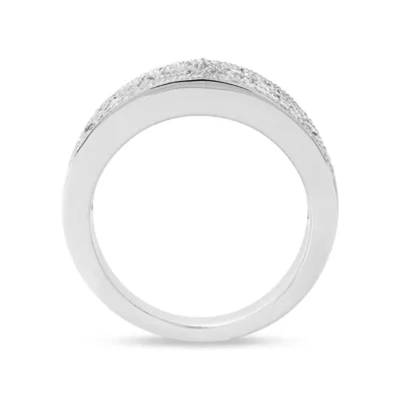1/10 Ct.tw Natural Diamond Bridal Wedding Band Ring in 925 Sterling Silver