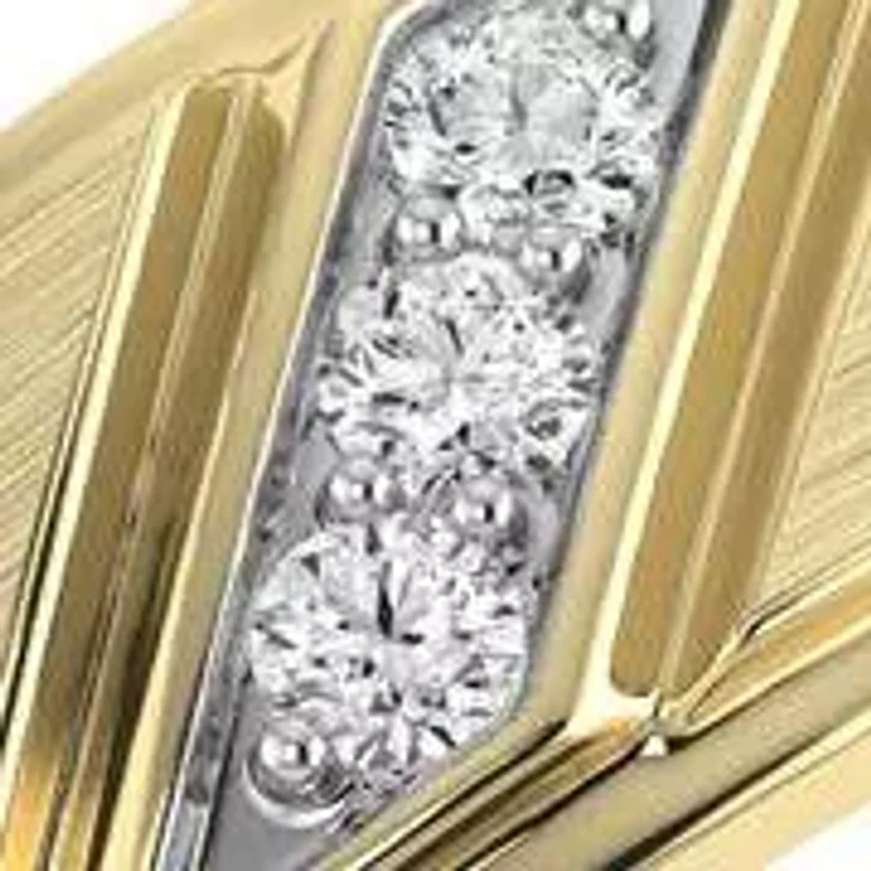 Lab Created 1/10 Cttw IGI-Certified Lab-Grown Diamond Men's Ring in 10K Yellow Gold, Size 10