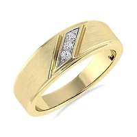 Lab Created 1/10 Cttw IGI-Certified Lab-Grown Diamond Men's Ring in 10K Yellow Gold, Size 10