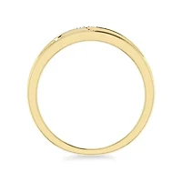 Lab Created 1/10 Cttw IGI-Certified Lab-Grown Diamond Men's Ring in 10K Yellow Gold, Size 10