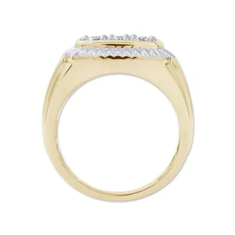 1/2 Ct.tw Natural Diamond Mens Classic Wedding Ring in 10K Yellow Gold