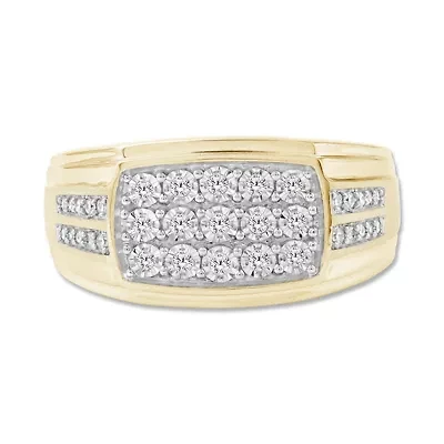1/4 Ct.tw Natural Diamond Wedding Band/Ring in 10K Yellow Gold
