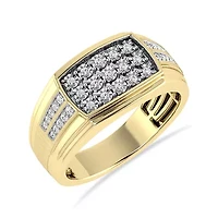 1/4 Ct.tw Natural Diamond Wedding Band/Ring in 10K Yellow Gold
