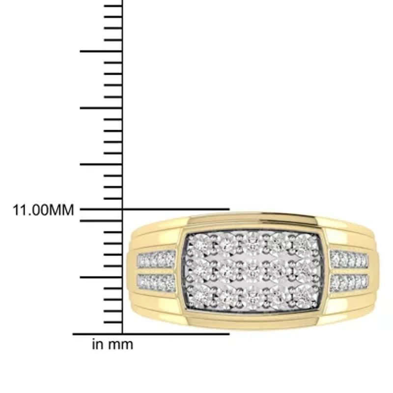 1/4 Ct.tw Natural Diamond Wedding Band/Ring in 10K Yellow Gold