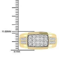 1/4 Ct.tw Natural Diamond Wedding Band/Ring in 10K Yellow Gold