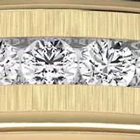 Lab Created 1/2 Cttw IGI-Certified Lab-Grown Diamond Men's Ring 10K White Gold, 10