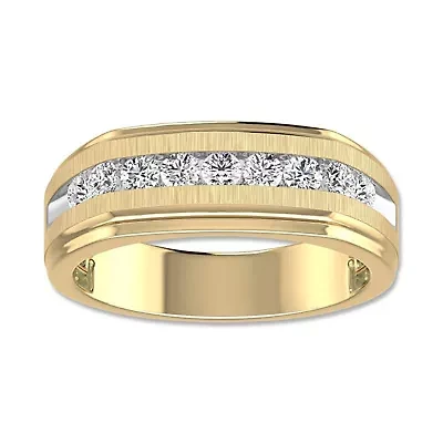 Lab Created 1/2 Cttw IGI-Certified Lab-Grown Diamond Men's Ring 10K White Gold, 10