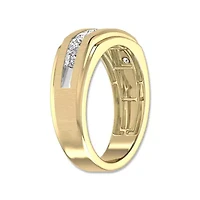 Lab Created 1/2 Cttw IGI-Certified Lab-Grown Diamond Men's Ring 10K White Gold, 10