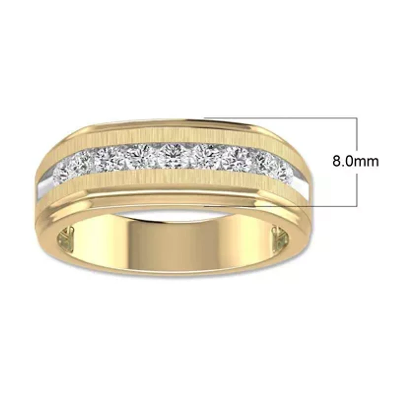 Lab Created 1/2 Cttw IGI-Certified Lab-Grown Diamond Men's Ring 10K White Gold, 10