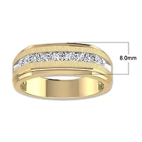 Lab Created 1/2 Cttw IGI-Certified Lab-Grown Diamond Men's Ring 10K White Gold, 10