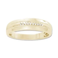 0.050 Ct.tw Natural Diamond Ring/Band in 10K Yellow Gold