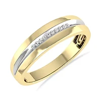 0.050 Ct.tw Natural Diamond Ring/Band in 10K Yellow Gold
